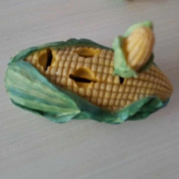 Vintage Corn Cob Butter Knifes and Holder - Picture 5 of 8